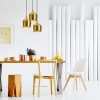 Elegáns arany csillár, 46 x 46 cm, magasság 124 cm | Állítható, fém ház, 3 x E27 Max 40W | Modern Glam Design stílusos belső terekhez