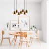 Elegáns vintage csillár, fém test, 85 x 35 cm, magasság 113 cm | Állítható, 7 x E27 Max 40W | Modern Glam skandináv dizájn otthoni dekorációhoz