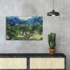 Van Gogh dekoratív vászonfestmény, 45 x 70 cm, 100% velúr vászon, 100% fa keret (3 cm vastag) | Elegáns művészet otthoni és irodai dekorációhoz