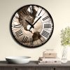 Elegáns dekoratív MDF óra, 50 cm átmérőjű | 100% MDF, 5 mm Vastagság | Stílusos fali dekoráció otthonra és irodába, minden helyiségbe tökéletes