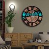 Elegáns dekoratív MDF óra, 50 cm átmérőjű | 100% MDF, 5 mm Vastagság | Stílusos falióra otthoni és irodai dekorációhoz, 1 db AA elemet igényel