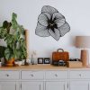 Elegáns fekete dekoratív fém falióra, 70 x 70 cm | 100% acél, 1,5 mm vastag | Csendes mechanizmus, könnyű 1,7 kg | Tökéletes otthoni és irodai dekorációhoz
