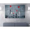 Lenyűgöző Banksy dekoratív vászonfestmény, 70 x 100 cm, 50% pamut/50% poliészter, digitális nyomtatás vászonra, 2 x 3 cm-es fakerettel keretezve, tökéletes a modern dekorációhoz