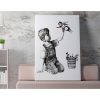 Lenyűgöző Banksy dekoratív vászonfestmény, 70 x 100 cm, 50% pamut/50% poliészter, digitális nyomtatás vászonra, 2 x 3 cm-es fakerettel keretezve, tökéletes a modern dekorációhoz