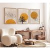Elegáns dekoratív keretes MDF festmények (3 db), tömörfa keret, 35 x 50 cm | 100% MDF, 3 mm vastag | Tökéletes a lakberendezés és a művészet szerelmeseinek