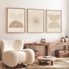 Elegáns dekoratív keretes MDF festmények (3 db), 50 x 35 cm | 100% MDF és tömörfa keret, 2 cm vastag | Tökéletes a lakberendezés és a művészet szerelmeseinek
