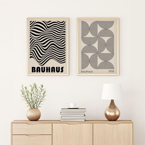 Elegáns dekoratív keretes MDF festmények (2 db), 50 x 70 cm | 100% MDF és tömörfa keret, 2 cm vastag | Tökéletes a lakberendezés és a művészet szerelmeseinek