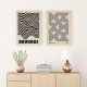 Elegáns dekoratív keretes MDF festmények (2 db), 50 x 70 cm | 100% MDF és tömörfa keret, 2 cm vastag | Tökéletes a lakberendezés és a művészet szerelmeseinek