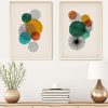 Elegáns dekoratív keretes MDF festmények (2 db), 50 x 70 cm | 100% MDF és tömörfa keret, 2,5 cm vastag | Tökéletes a lakberendezés és a művészet szerelmeseinek