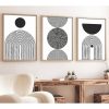 Elegáns dekoratív keretes MDF festmények (3 db), 50 x 70 cm | 100% MDF és tömörfa keret, 2,5 cm vastag | Tökéletes a lakberendezés és a művészet szerelmeseinek