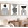 Elegáns dekoratív keretes MDF festmények (3 db), 50 x 70 cm | 100% MDF és tömörfa keret, 2,5 cm vastag | Tökéletes a lakberendezés és a művészet szerelmeseinek