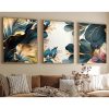 Elegáns dekoratív keretes MDF festmények (3 db), 50 x 70 cm | 100% MDF és tömörfa keret, 2,5 cm vastag | Tökéletes a lakberendezés és a művészet szerelmeseinek