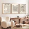 Elegáns dekoratív keretes MDF festmények (3 db), 50 x 70 cm | 100% MDF és tömörfa keret, 2 cm vastag | Tökéletes a lakberendezés és a művészet szerelmeseinek
