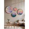 Elegáns dekoratív keretes MDF festmények (4 db) | 100% tömör fa, 1,5 cm vastag | Méretek: 45x45, 36x36, 27x27, 18x18 cm | Tökéletes otthoni dekorációhoz