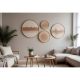 Elegáns dekoratív keretes MDF festmények (4 db) | 100% tömör fa, 1,5 cm vastag | Méretek: 45x45, 36x36, 27x27, 18x18 cm | Tökéletes otthoni dekorációhoz