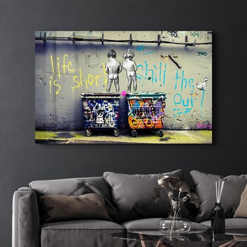 Elegáns edzett üvegfestmény, 46 x 72 cm | 100% edzett üveg (4 mm) | Lenyűgöző UV-nyomtatás modern lakberendezéshez és művészeti megjelenítéshez