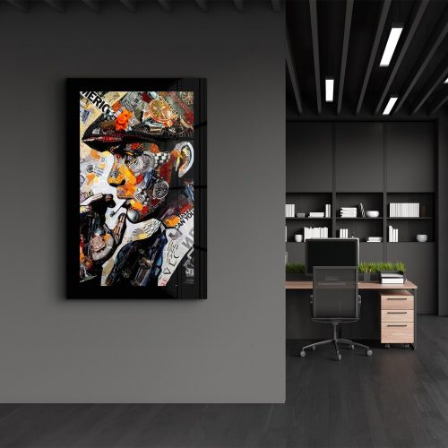 Elegáns edzett üvegfestmény, 46 x 72 cm | 100% edzett üveg (4 mm) | Lenyűgöző UV-nyomtatás modern lakberendezéshez és művészeti megjelenítéshez