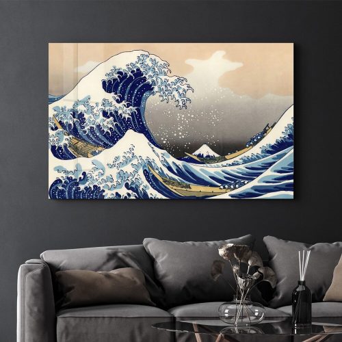 Elegáns edzett üvegfestmény, 70 x 110 cm, 100% edzett üveg (4 mm) | Lenyűgöző UV-nyomtatás | Tökéletes lakberendezési és modern terek számára