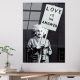 Banksy dekoratív edzett üvegfestménye, 45 x 65 cm | 100% edzett üveg, 4 mm vastag | Stílusos falfestmény modern otthonokba és irodákba