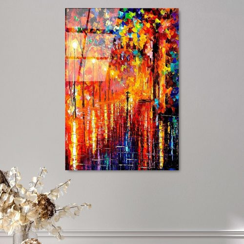 Elegáns dekoratív edzett üvegfestmény, 50 x 70 cm | 100% edzett üveg, 4 mm vastag | Tökéletes lakberendezéshez és modern esztétikához