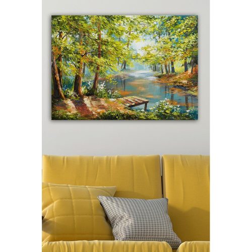 Lenyűgöző dekoratív vászonfestmény, 50 x 70 cm | 100% vászon, 100% fa keret (3 cm vastag) | Tökéletes a lakberendezés és a művészet szerelmeseinek, névtelen művészeknek