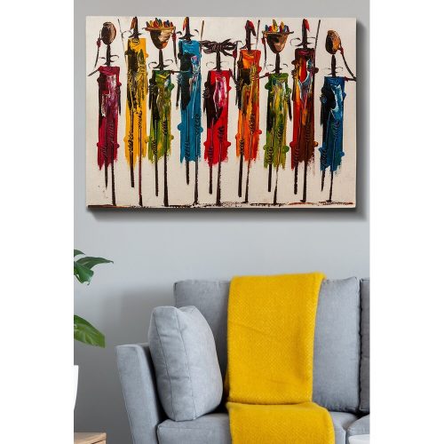 Lenyűgöző dekoratív vászonfestmény, 70 x 100 cm | 100% vászon, 100% fa keret (3 cm vastag) | Tökéletes a lakberendezés és a művészet szerelmeseinek, névtelen művészeknek