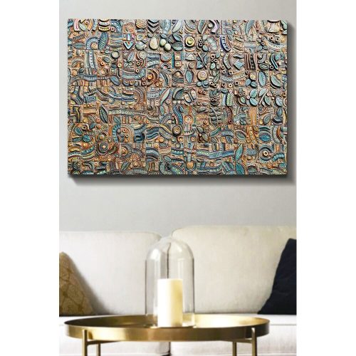 Lenyűgöző dekoratív vászonfestmény, 70 x 100 cm | 100% vászon, 100% fa keret (3 cm vastag) | Tökéletes a lakberendezés és a művészet szerelmeseinek