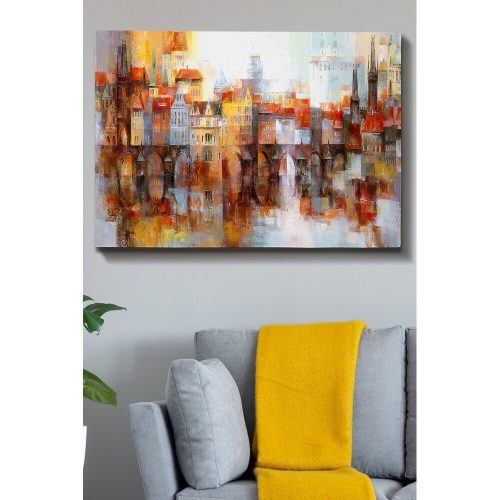 Lenyűgöző dekoratív vászonfestmény, 70 x 100 cm | 100% vászon, 100% fa keret (3 cm vastag) | Tökéletes a lakberendezés és a művészet szerelmeseinek, névtelen művészeknek