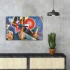 Wassily Kandinsky dekoratív vászonfestménye, 45 x 70 cm, 100% velúr vászon, 100% fa keret (3 cm vastag) | Elegáns művészet otthoni és irodai dekorációhoz