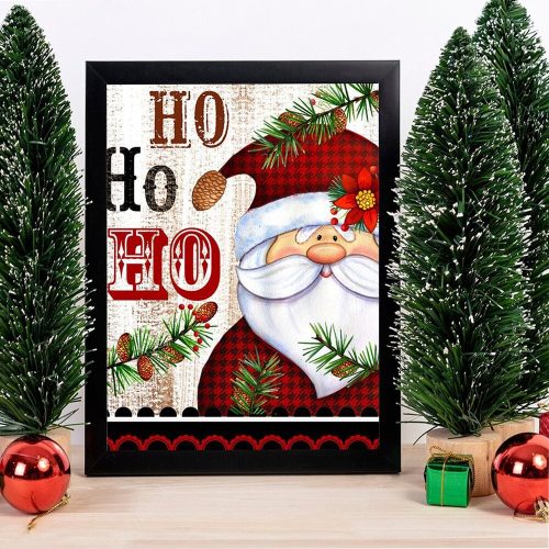 Elegáns dekoratív keretes MDF festmény, 24 x 29 cm | 100% MDF, 2 cm vastag, UV nyomtatott, antibakteriális | Egyszerű fali akasztó a stílusos lakberendezéshez