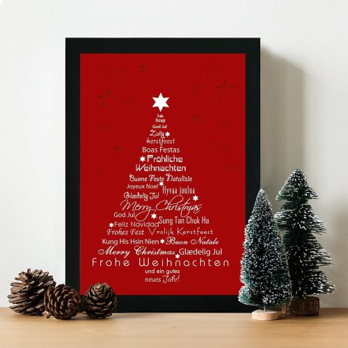 Elegáns dekoratív keretes MDF festmény, 24 x 29 cm | 100% MDF, 2 cm vastag, UV nyomtatott, antibakteriális | Egyszerű fali akasztó a stílusos lakberendezéshez