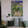 Claude Monet dekoratív vászonfestmény, 70 x 100 cm | 100% vászon (2,8 mm) és fenyőfa keret | Elegáns művészet otthoni és irodai dekorációhoz