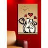 Elegáns dekoratív vászon falióra, 45 x 70 cm, 100% velúr vászon, erős, 3 cm-es fakeret | Tökéletes lakberendezési és modern terek számára