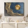 Elegáns dekoratív vászon falióra, 70 x 100 cm, 100% velúr vászon, erős 2,8 cm-es fakeret | Tökéletes otthoni dekorációhoz és időtlen stílushoz
