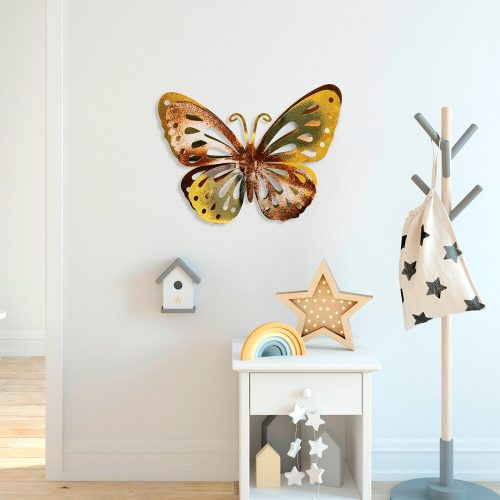 Kézzel készített dekoratív fém falkiegészítő, 29 x 22 cm | 100% fém (1,5 mm) | Egyedi, kézzel festett design, tökéletes otthoni dekorációhoz és személyes érintéshez
