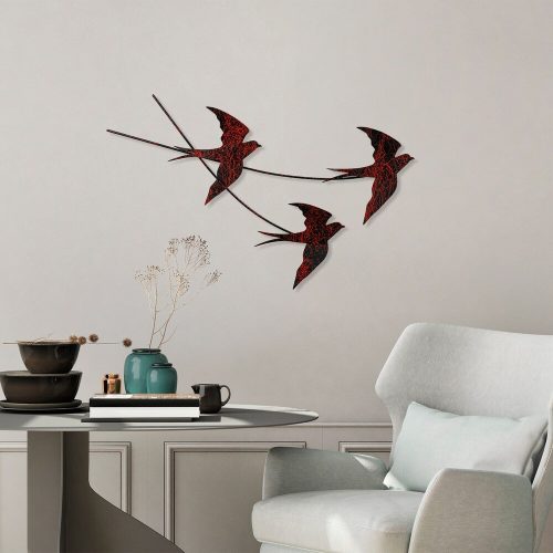 Kézzel készített dekoratív fém falkiegészítő, 42 x 70 cm | 100% fém (1,5 mm) | Egyedi, kézzel festett design, tökéletes a lakberendezés és a művészet szerelmeseinek