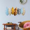 Kézzel készített dekoratív fém falkiegészítő, 52 x 114 cm | 100% fém (1,5 mm) | Egyedi, kézzel festett design, tökéletes a lakberendezés és a művészet szerelmeseinek