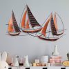 Kézzel készített dekoratív fém falkiegészítő, 125 x 74 x 4 cm | 100% fém, egyedi, kézzel festett design | Tökéletes a lakberendezés és a művészet szerelmeseinek