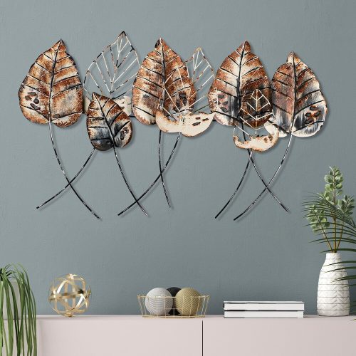 Kézzel készített dekoratív fém falkiegészítő, 67 x 112 cm | 100% fém (1,5 mm) | Egyedi, kézzel festett design, tökéletes a lakberendezés és a művészet szerelmeseinek