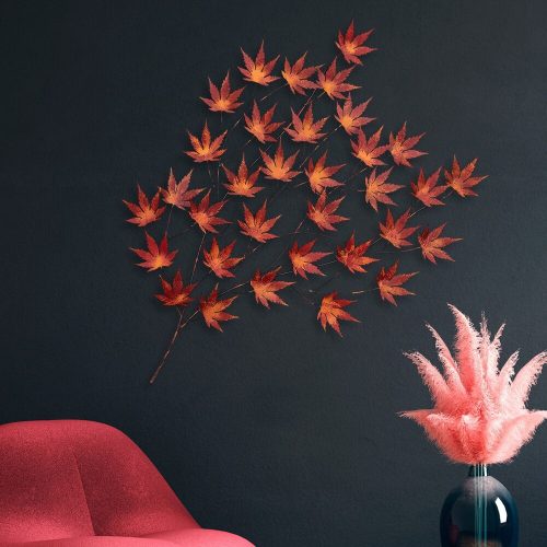 Kézzel festett dekoratív fém falkiegészítő, 85 x 115 x 4 cm, 100% fém, egyedi színváltozatok | Tökéletes a lakberendezés és a művészet szerelmeseinek