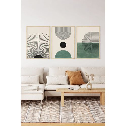 Elegáns dekoratív keretes festőkészlet (3 db), tömörfa keret, 33 x 48 cm | 100% MDF, digitális nyomtatás | Tökéletes a lakberendezés és a művészet szerelmeseinek