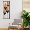 Kézzel festett dekoratív fém falkiegészítő, 32 x 5 x 90 cm | 100% fém, 0,8 mm vastagság | Egyedi műalkotás lakberendezéshez, élénk színek és textúrák