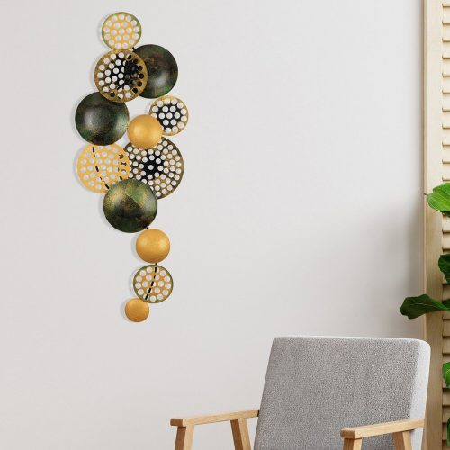 Kézzel festett dekoratív fém falkiegészítő, 90 x 8 x 42 cm | 100% fém, 0,8 mm vastagság | Egyedi színváltozatok a stílusos lakberendezéshez