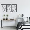 Stílusos fekete dekoratív fém falkiegészítő, 103 x 50 cm | 100% fém, 1,2 mm vastagság | Tökéletes modern lakberendezéshez és irodai helyiségekhez