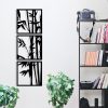 Stílusos fekete dekoratív fém falkiegészítő, 36 x 110 cm | 100% fém, 1,2 mm vastagság | Tökéletes modern lakberendezéshez és egyedi falfestményekhez
