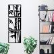 Stílusos fekete dekoratív fém falkiegészítő, 36 x 110 cm | 100% fém, 1,2 mm vastagság | Tökéletes modern lakberendezéshez és egyedi falfestményekhez