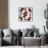 Kézzel festett dekoratív fém faltartozék, 55 x 55 cm, 100% fém (0,8 mm) | Egyedi színváltozatok a stílusos lakberendezéshez | Elegáns és tartós