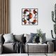 Kézzel festett dekoratív fém faltartozék, 55 x 55 cm, 100% fém (0,8 mm) | Egyedi színváltozatok a stílusos lakberendezéshez | Elegáns és tartós
