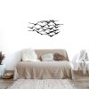 Stílusos fekete dekoratív fém falkiegészítő, 120 x 55 cm | 100% fém, 1,2 mm vastagság | Tökéletes modern lakberendezéshez és irodai helyiségekhez