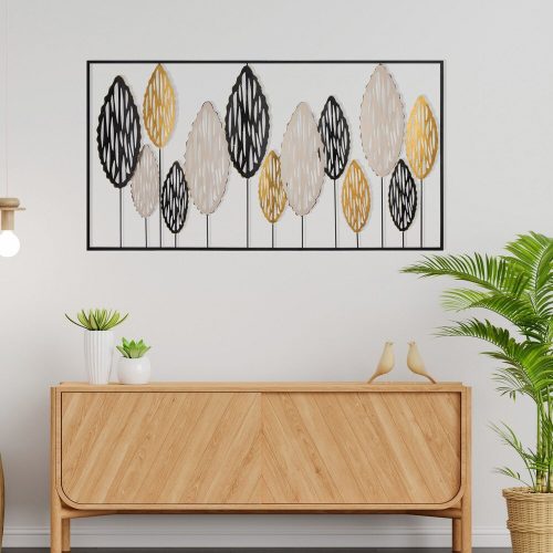 Kézzel festett fém dekortartozék, 114 x 4 x 60 cm | 100% fém, 0,8 mm vastagság | Egyedi színváltozatok a stílusos lakberendezéshez
